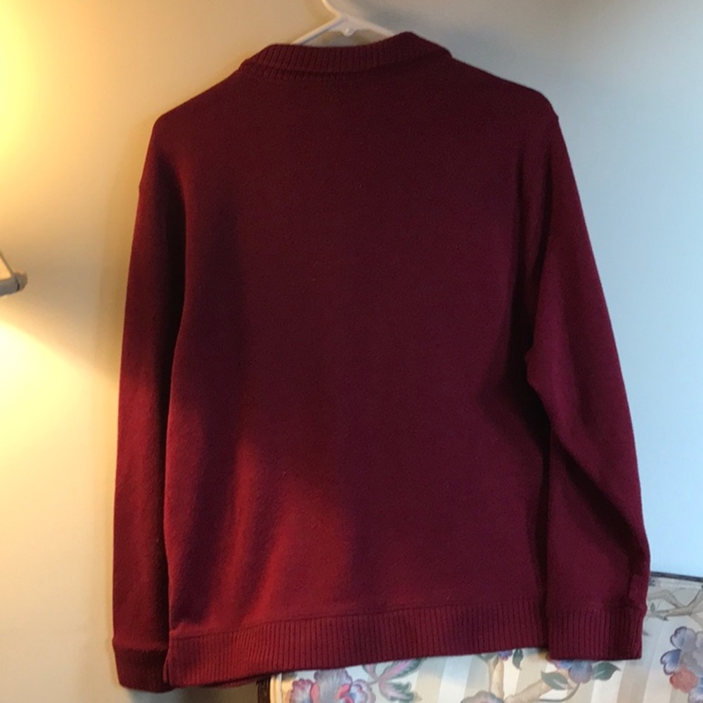 Nice Maroon Colored Button Down The Front Cardigan - image 4